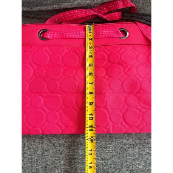 Thirty One Vary You Versatile Tote In Coral Quilted Dots Double Handle Bag - Picture 6 of 9